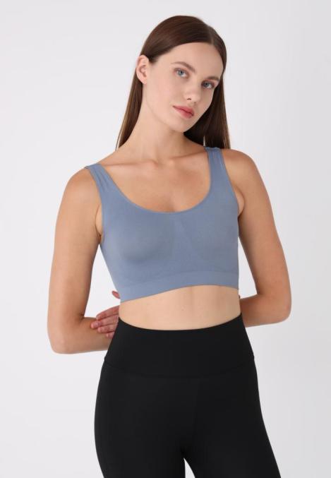 Bustieră Lejeră cu Bretele Late – Fără Push-up,Culoare Gri ,Engros